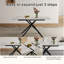 Table de salle à manger rectangulaire moderne extensible avec rallonge rétractable - Table robuste pour 4 à 6 personnes-131429904