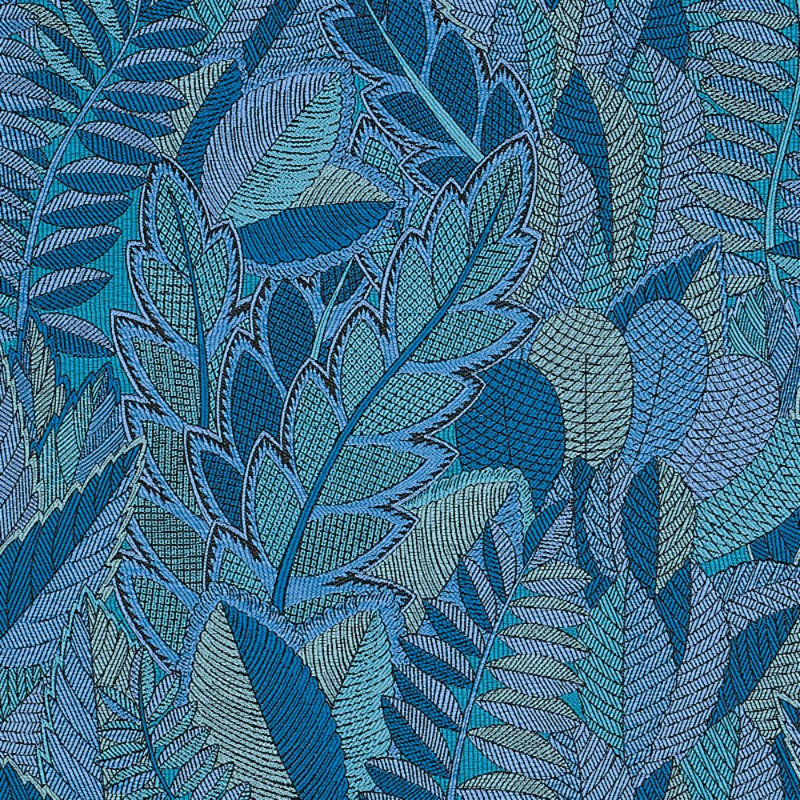 Tissu de la forêt japonaise, Bleu