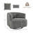 Darna 32.3" Wide Upholstered Swivel Accent Chair-1026581311