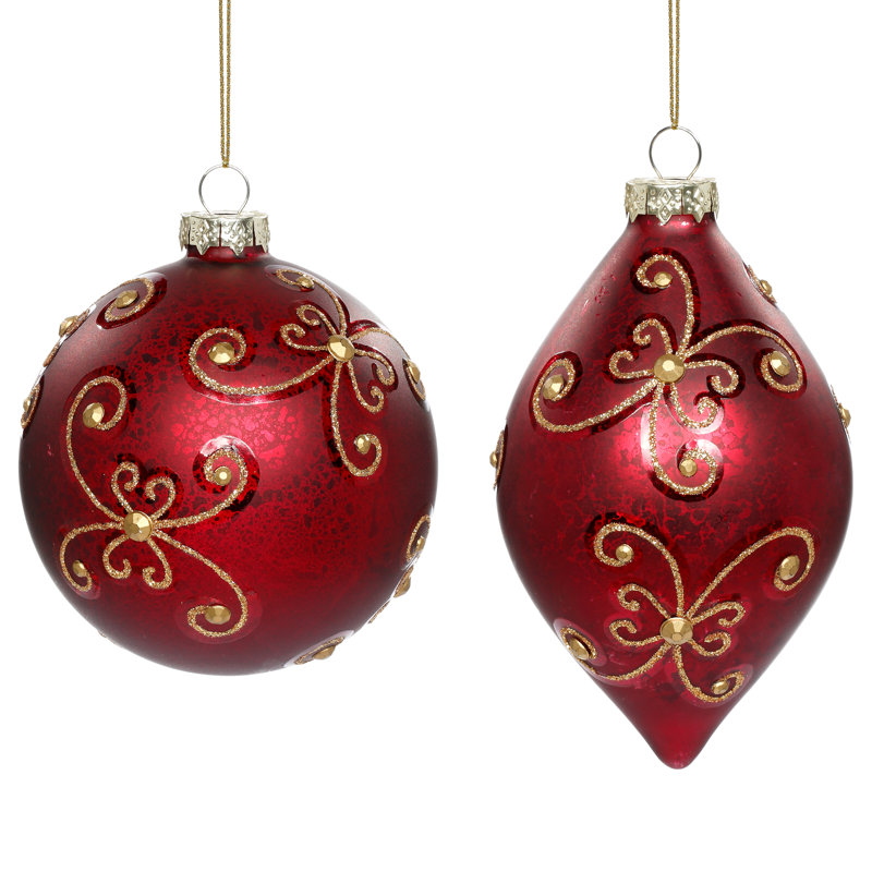 Antique Scroll Ornament- 4 Inches Set Of 6