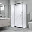 Vienne 48 po X 32 po X 78,6 po Ensemble de douche rectangulaire semi-sans cadre en noir avec panneaux muraux et base-120146727