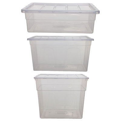 Whitefurze Polyethylene Plastic Underbed Storage