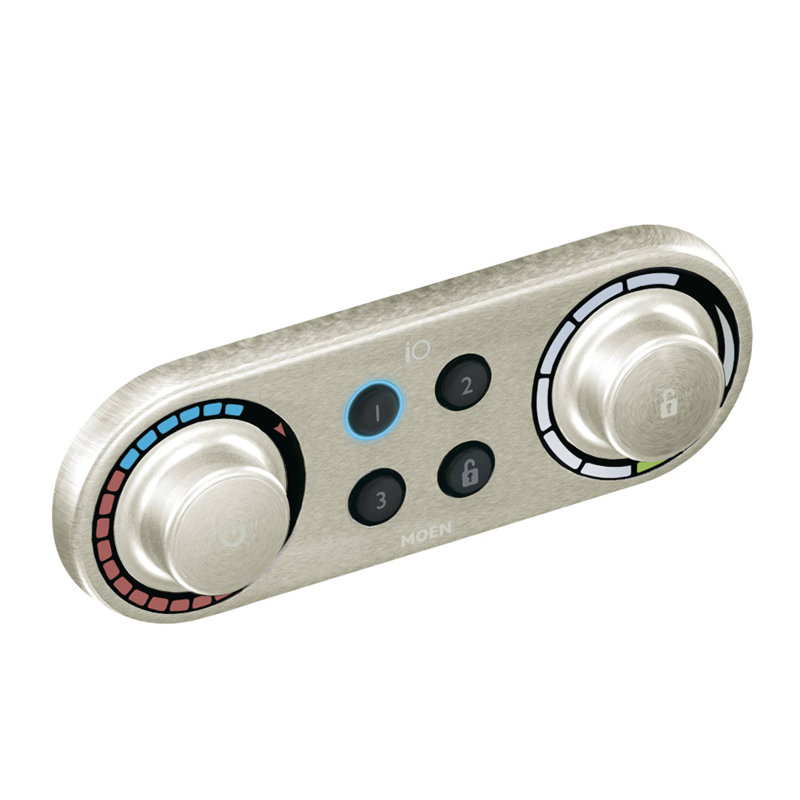 Contrôle de baignoire numérique romaine io, Nickel brossé