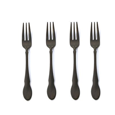 Gold and Black 18/10 Stainless Steel Cocktail Fork