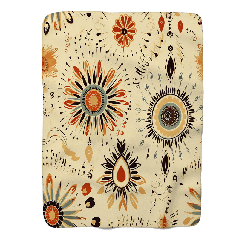 Motif bohème - couverture de qualité supérieure 1 pièce, Grand lit