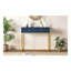 Console pour table d'entrée, console moderne élégante avec rangement, console étroite avec deux tiroirs à rayures pour le salon, hall d'entrée, bleu marine