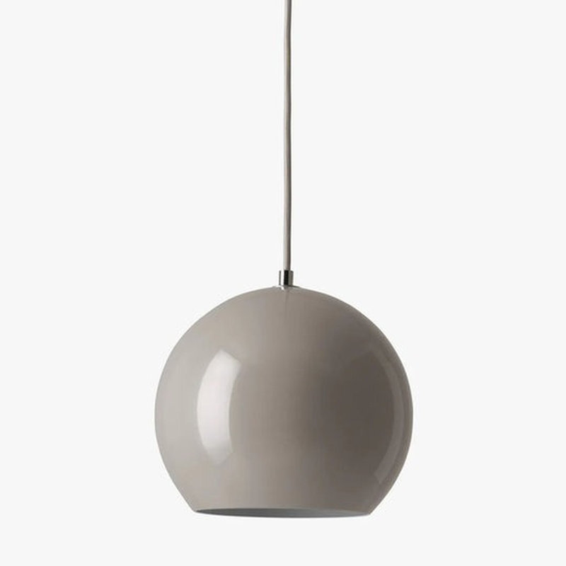 Luminaire suspendu dôme Barnsdale, Gris / beige, Gris / beige