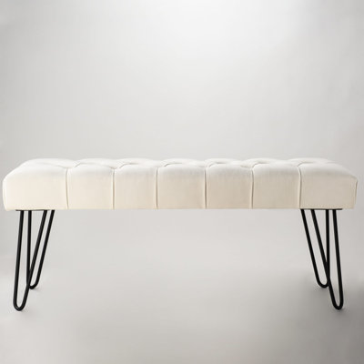 Velvet Upholstered Bench