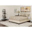 Lit plateforme tapissier avec matelas à ressorts ensachés Aluino-29332043-29332047