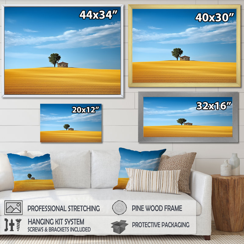 Minimalisme, campagne II, impression sur toile, Cadre doré simple, H 30 po x l 40 po x P 1,5 po
