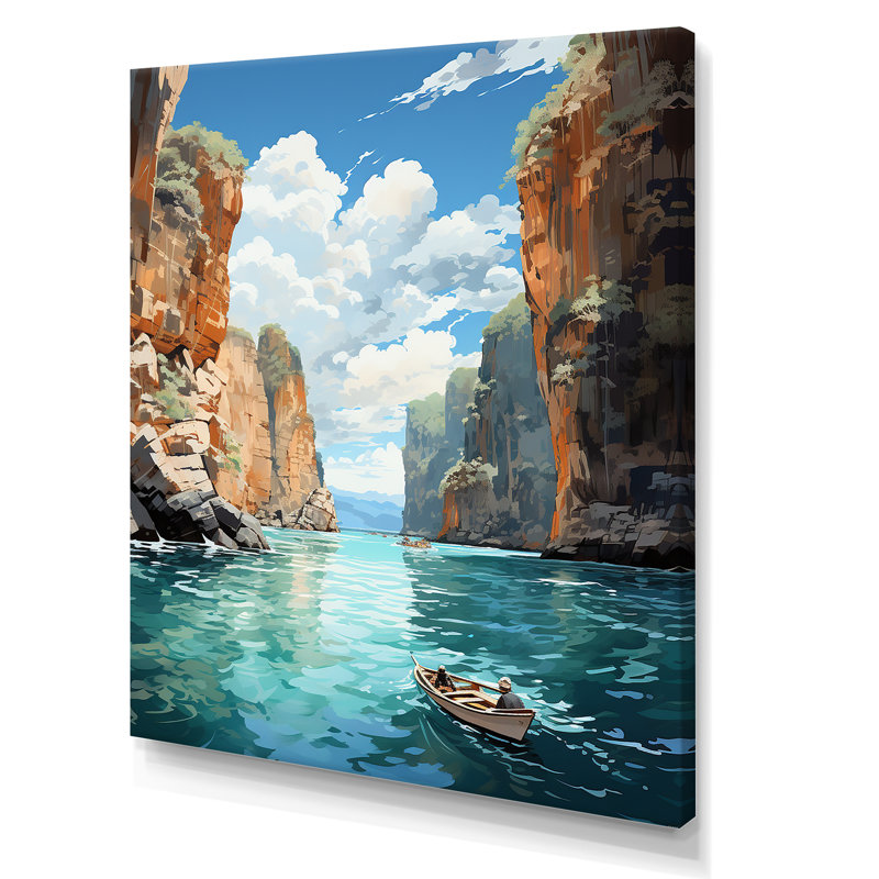 Falaises de Krabi, Lanese, Thaïlande, sur toile, H 44 po x l 34 po x P 1,5 po, Toile tendue