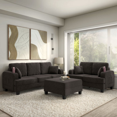 Viafora 3-Piece Boucle Sofa Set