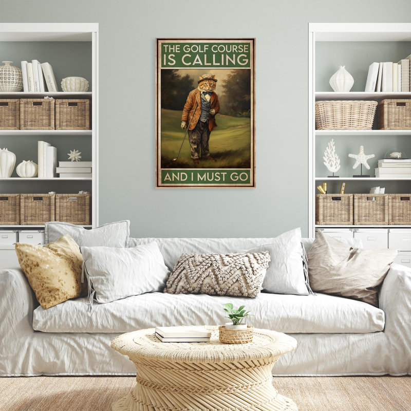 " The Golf Course Is Calling ", 14" H x 11" W x 1.25" D