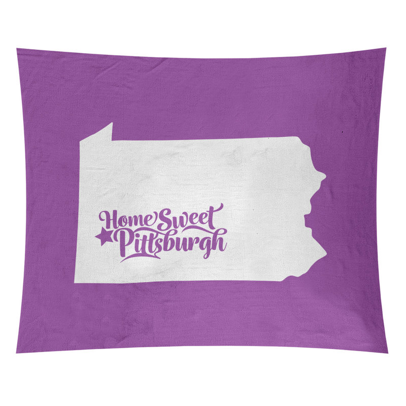 Tapisserie de Pittsburgh en Pennsylvanie, H 51 po x l 60 po, Violet