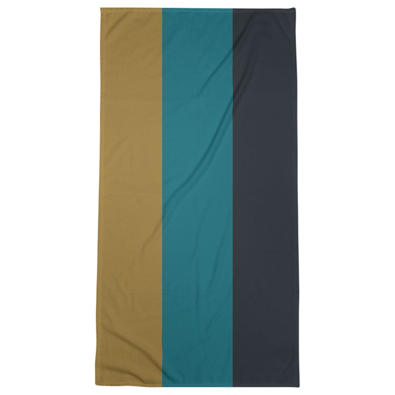 Bath Towel, Green/Teal/Black