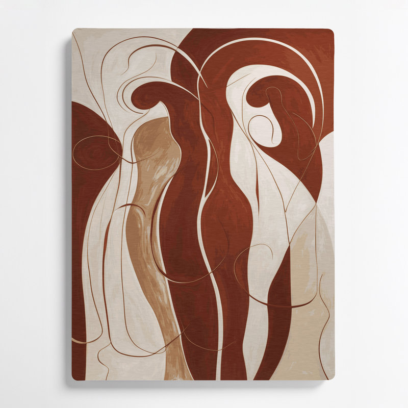 Art mural abstrait en métal brun 17, H 11 po x l 14 po