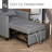 Convertible Sofa Lounger Chair Bed Multi-Functional Sleeper Recliner With Tufted Upholstered Fabric, Adjustable Angle Backrest, And Pillow