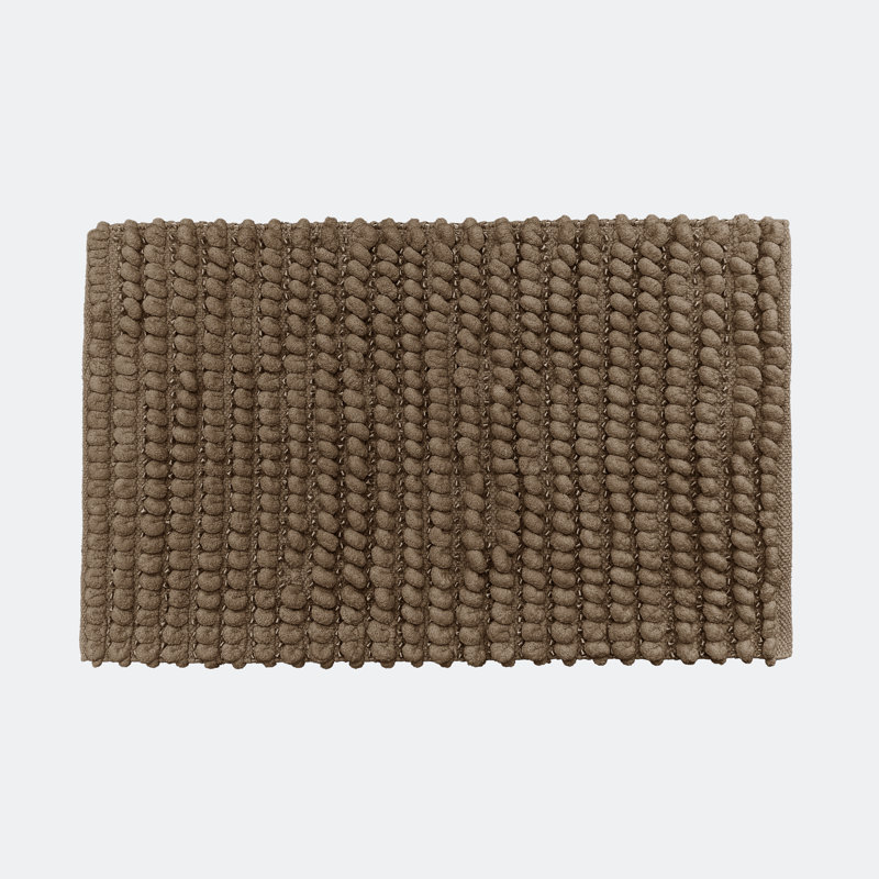 Moonya Rectangle Sparkle Bobble Bath Mat, Mocha