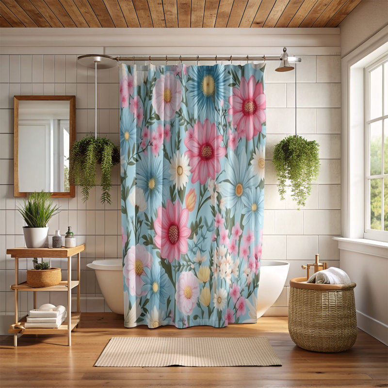 Fresh Bloom - Premium Shower Curtain, 74"H x 71"W