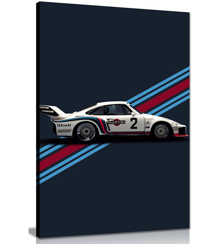 Porsche Mini Racing Le Mans 1 Piece Wrapped Canvas Wall Art, 31cm H x 20cm W