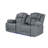 Yepez Grey Power Console Reclining Loveseat
