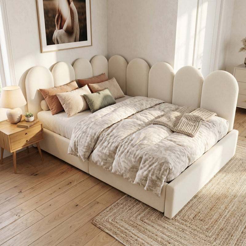Upholstered Daybed, Beige