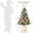 3Ft Artificial Christmas Tree With Snow Flocked And Lighting Snowflake Base, Battery Operated Xmas Pine Tree With 78 LED Lights, 8 Lighting Modes And Timer Function, For Home Christmas Decoration