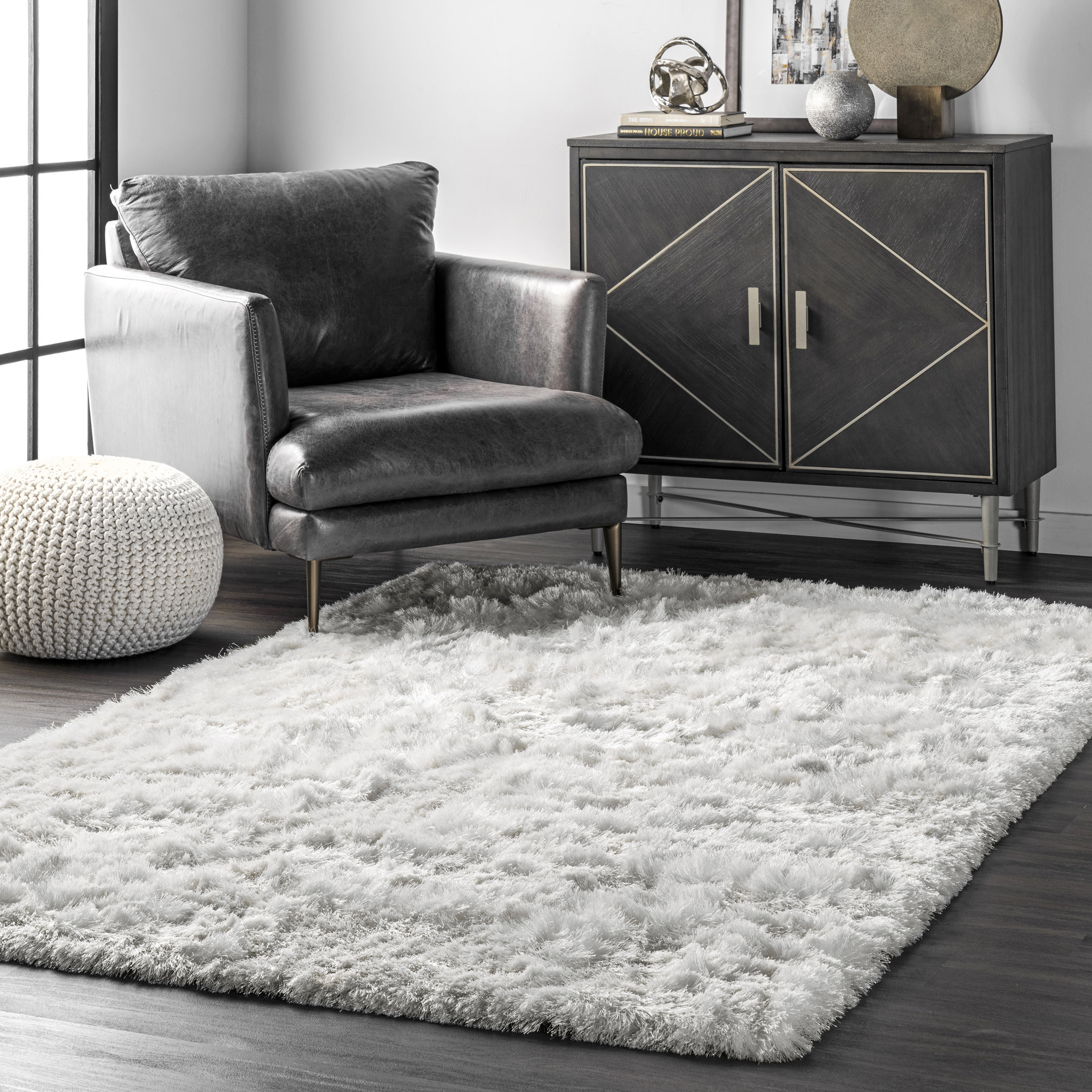 Brayden Studio® Sisyphus Hand Loomed Solid Color Rug & Reviews | Wayfair