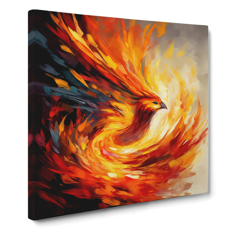 Phoenix Abstract Art No.1 - Wrapped Canvas