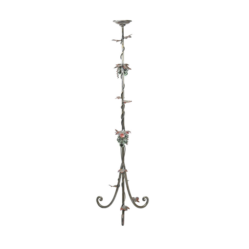New Bordeaux Wrought and Glass Candleholder, 41" H x 12" W x 12" D