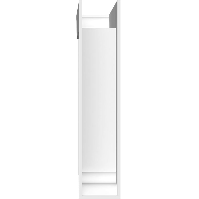 Support standard en PVC de qualité architecturale avec extrémités traditionnelles, H 24 po x l 5 po x P 18 po