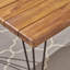 Table de bar d'extérieur rectangulaire en bois d'acacia minimaliste - finition teck