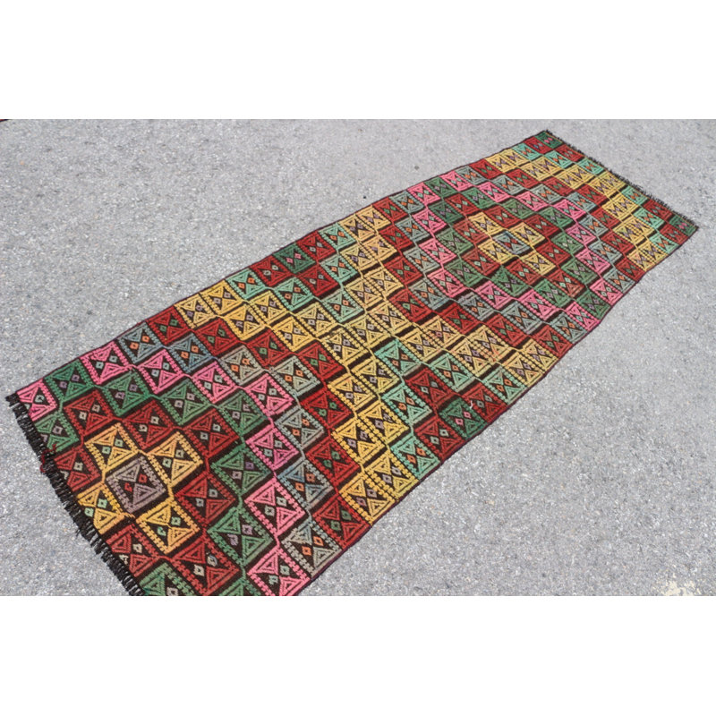 Tapis de couloir rétro kilim turc rétro offrant une pièce remarquable pour votre maison