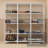 Wardrobe Clothes Storage Rack with 15 Open Shelves 70"L Multiuse Modular Cabinet for Bedroom Organization - White-1392218939