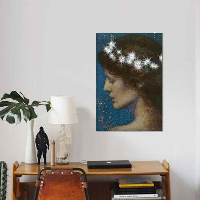 «Night», reproduction sur toile, H 18 po x l 12 po x P 1,5 po, Toile tendue, Pas de tapis