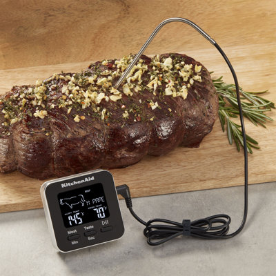 KitchenAid Programmable Wired Probe Thermometer Black