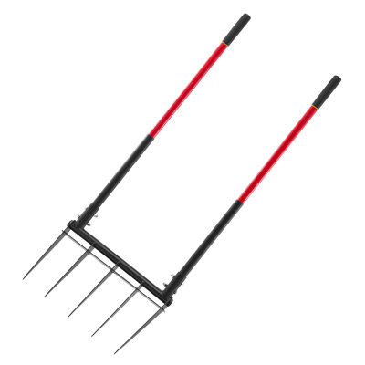 Fourchette à fourche en U robuste à 5 dents pour outils de jardinage