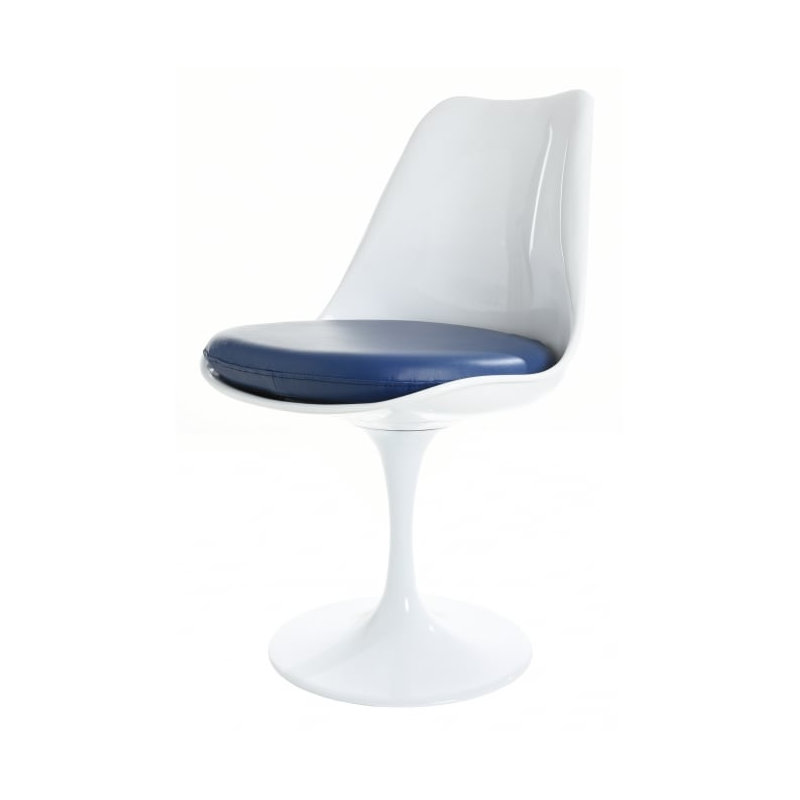 Pollard 119.38cm H Polyurethane Upholstered Side Chair, Blue