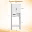 Armoire de rangement au-dessus de la toilette avec tablettes réglables, organisateur de salle de bain autoportant, support peu encombrant pour la toilette, la salle de bain ou la salle de lavage-574378999
