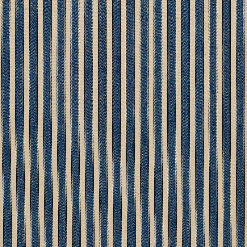Antique Ticking Stripe Fabric, Blue