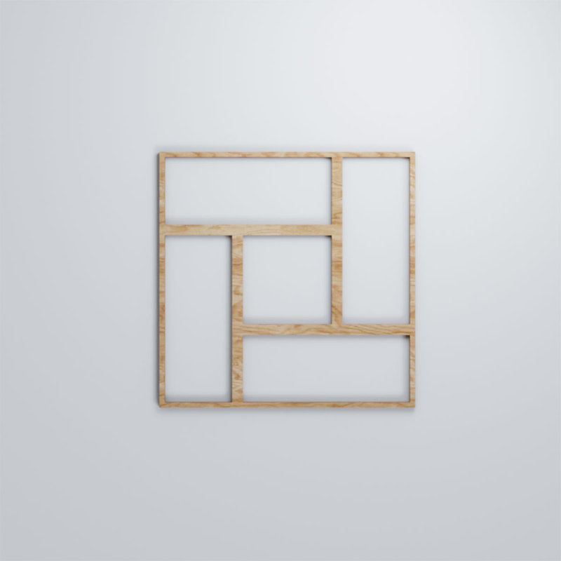 Panneaux muraux décoratifs en bois Sheffield, Chêne rouge, H 15 3/8 po x l 15 3/8 po x P 3/8 po