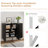 22 Pair Modern Fluted Shoe Cabinet with Adjustable Shelves-1066004348