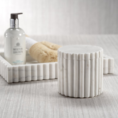 Verner Marble Bathroom Storage Container