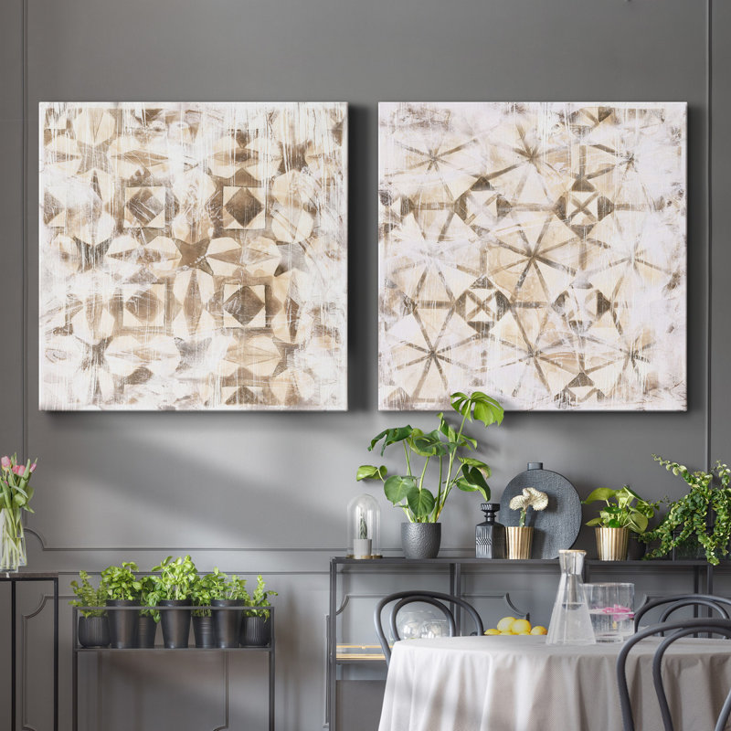 Tuile d'ombre antique II - toile tendue avec châssis de qualité supérieure - prête à être accrochée