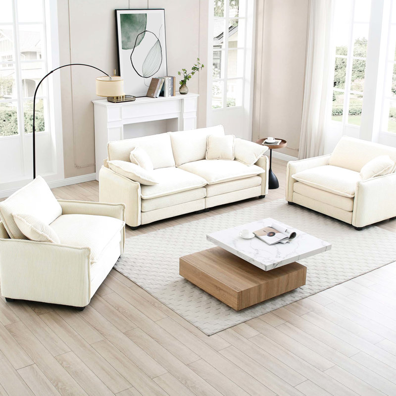 Velours côtelé beige doux pour un décor moderne et élégant