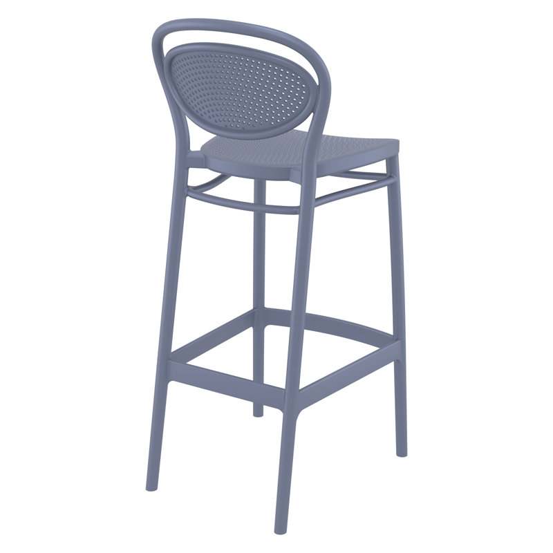 Tabouret de bar pour le patio Farrah, Gris foncé, Tabouret de bar (siège d'une hauteur de 29,5 po)