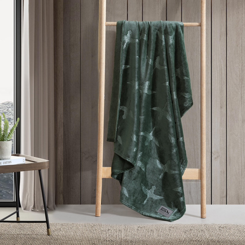 Jeté en peluche Eddie Bauer, Vert