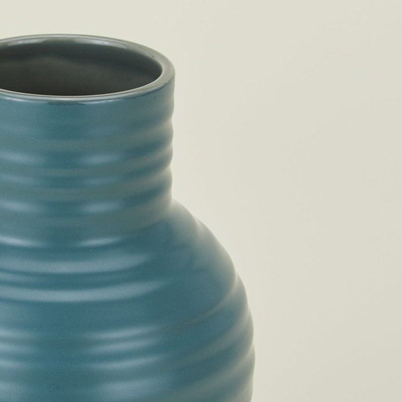 Vase Essential, Bleu, H 7,5 po x l 5,25 po x P 5,25 po