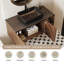 Meuble-lavabo flottant mural 36 po x l 19,68 po avec meuble-lavabo flottant en céramique noir mat