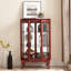 Armoire décorative avec 2 portes en verre trempé et tablettes réglables-434805202
